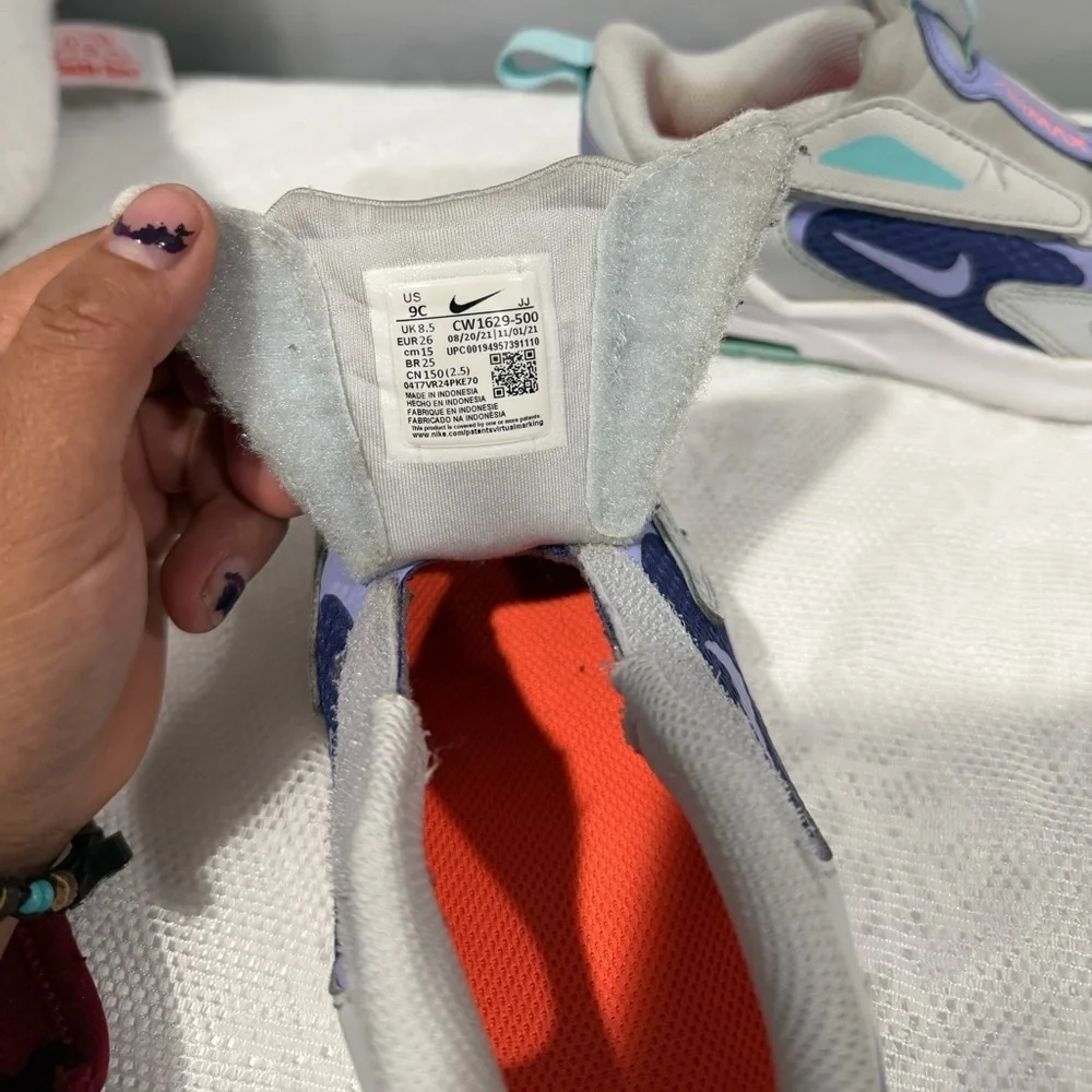 Nike Kids Sneakers - Blue, Gray, and Purple